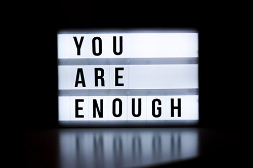 You are enough block text